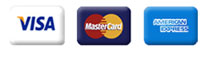 Card Payment Types VISA, MasterCard AMEX